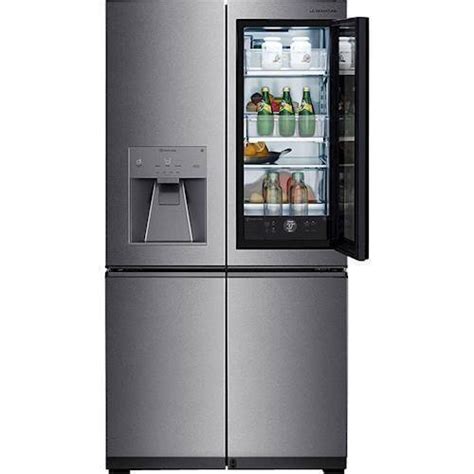 Lg Signature Cu Ft Instaview Door In Door Smart Wi Fi Enabled Refrigerator Textured Steel