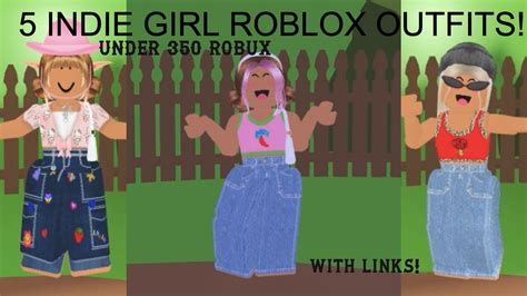 5 Indie Roblox Outfits Under 350 Robux With Links Youtube