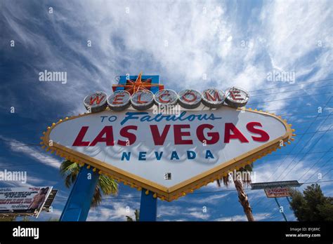 Usa Nevada Las Vegas Welcome To Fabulous Las Vegas Sign Surrounded