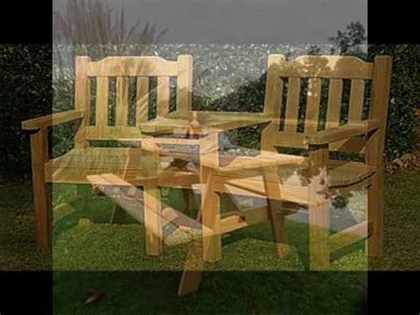 It consists of a table and benches, covered by a wooden roof. Wooden Garden Furniture - Hardwood Garden Table and Chairs ...