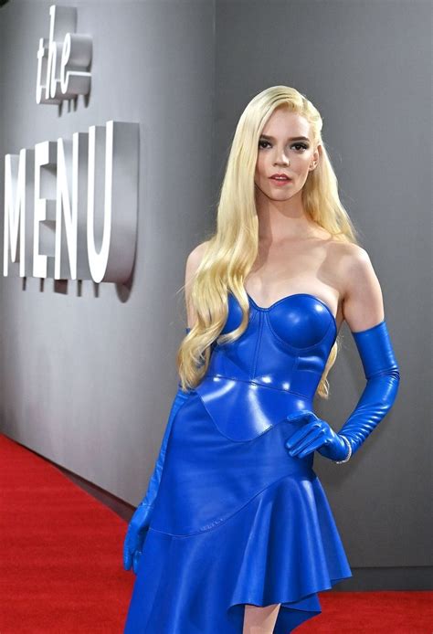Anya Taylor Joy Sexy Blue Dress In London 13 Photos The Fappening