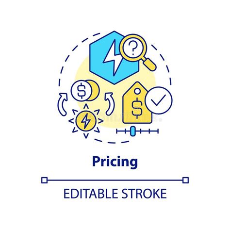 Pricing Concept Icon Stock Vector Illustration Of Line 241406941
