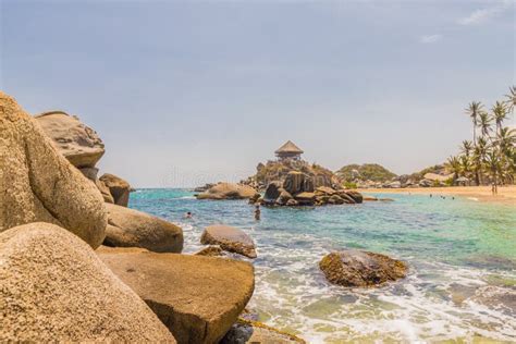 A Typical View In Tayrona National Park Colombia Editorial Stock Photo