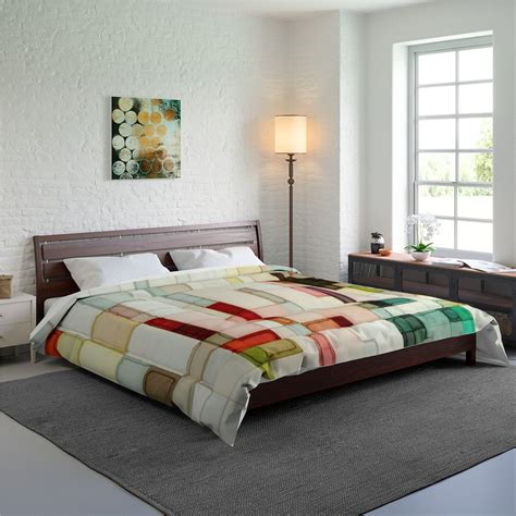 Mid Century Modern Comforter King Bedding Geometric Bedroom Etsy Uk
