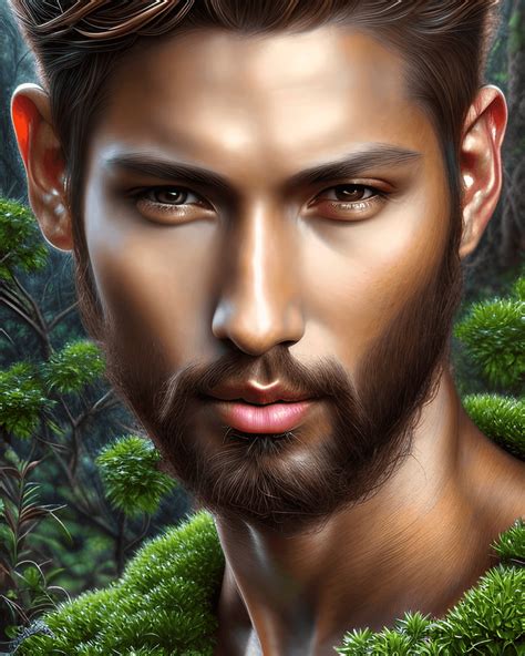Amazing Hyper Realistic Male Gardener In Earthy Fantasy Style