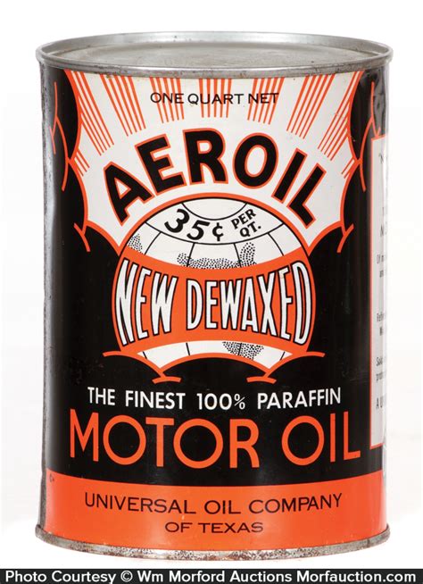 Aeroil Motor Oil Can • Antique Advertising