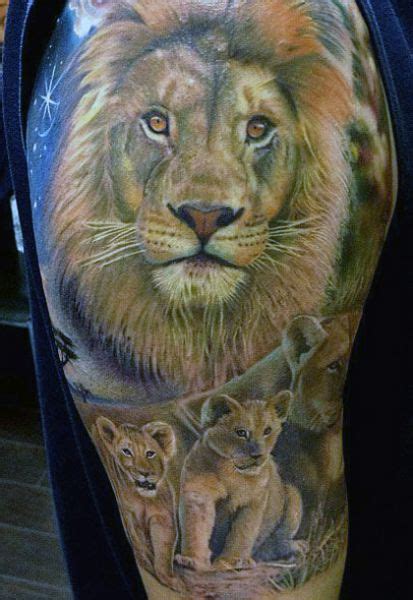 tatuaż lwy na ramieniu blog z tatuażami