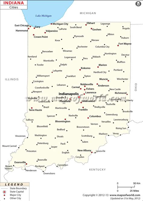 Map Of Northern Indiana Cities Asyagraphics