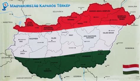 Magyarország térkép, magyarországi települések utcakereső. Magyarország kaparós térkép - Brigád Termék