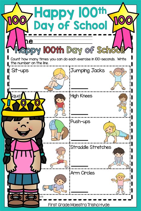 100th day of school activities school activities 100 days of school math activities