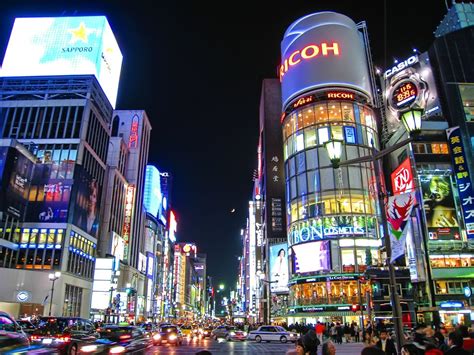 Downtown Tokyo At Night With Images Cool Places To Visit Japan