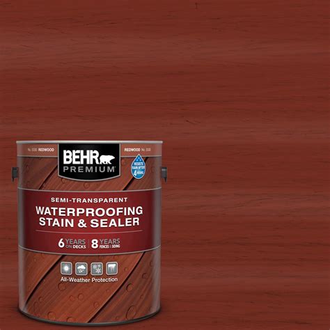 Behr Premium 1 Gal St 330 Redwood Semi Transparent Waterproofing