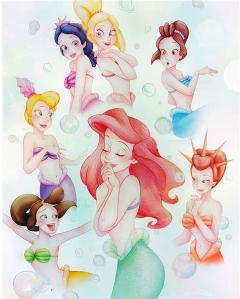 Las Siete Hijas De Trit N Las Princesas De Los Mares Chibi Disney