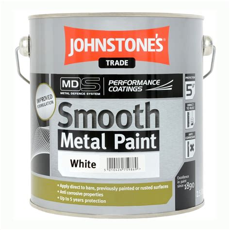 Johnstones Trade Smooth Metal Paint White 25l