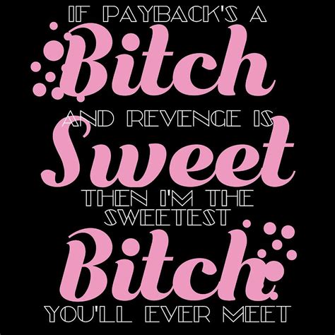 if paybacks a bitch and revenge is sweet then im the sweetest bitch youll ever meet tshirt