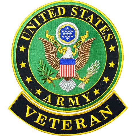 United States Army Veteran 12 Embroidered Iron On Patch At Sticker