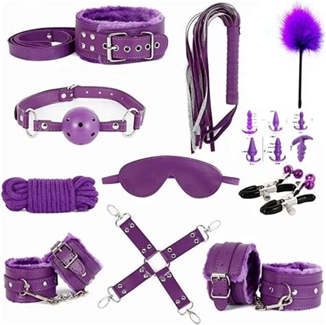 Bdsm Bondage Restraint Wrists And Ankle Cuffs Lingerie Set Cuffs Beginner Purple 1000 Picclick