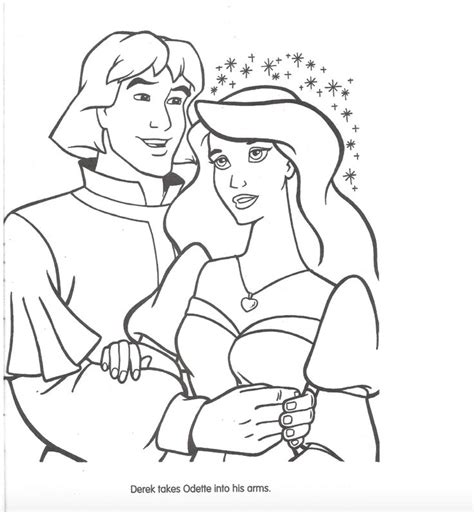 Please find some pictures disney princess characters here, you may be lucky to find a beautiful princess. Odette and Prince Derek coloring page | Princess coloring ...