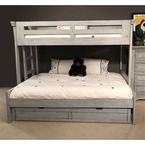 Stonebrook Twin Over Full Bunk Bed Antique Gray American Woodcrafters