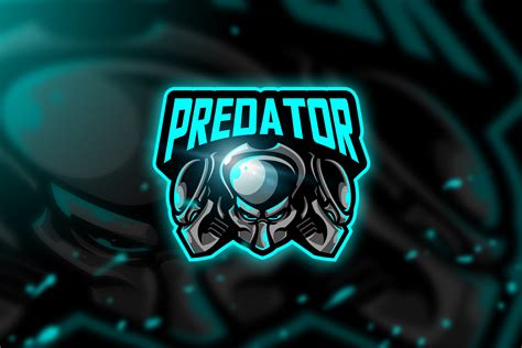 Predator Blue Mascot And Esport Logo Branding And Logo Templates