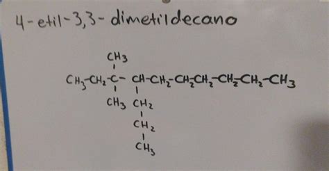 Fórmula Semi Desarrollada De 4 Etil 33 Dimetildecano Brainlylat