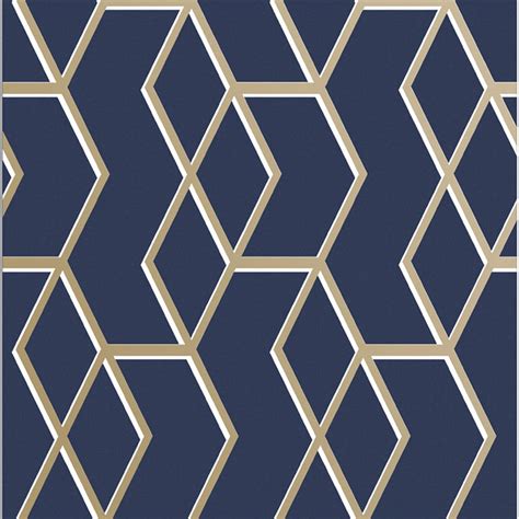 Sample Archetype Navy And Gold Wallpaper Blue And Gold Wallpaper