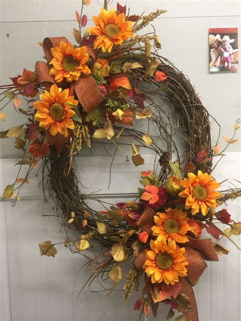 Fall Sunflower Grapevine Wreath 91917 Fall Wreaths Easy Diy Wreaths