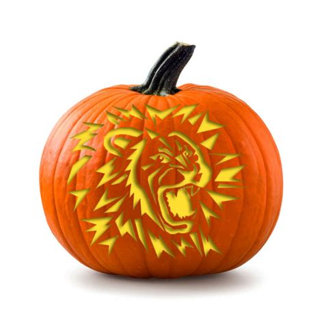 Lions Pumpkin Stencil