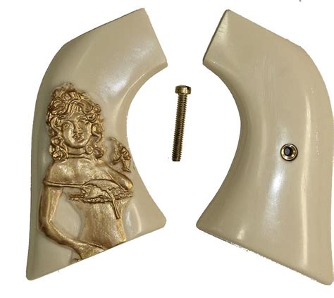 Ruger Wrangler Revolver Ivory Like Grips Antiqued Relief Carved Nude