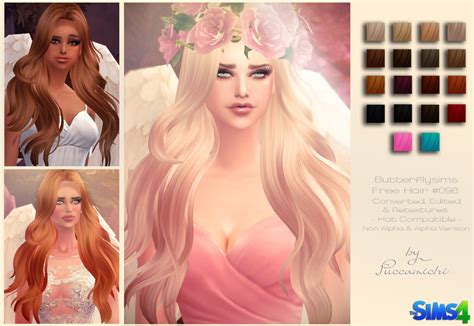 Puccamichi Butterflysims 096 Hairstyle Converted ~ Sims 4
