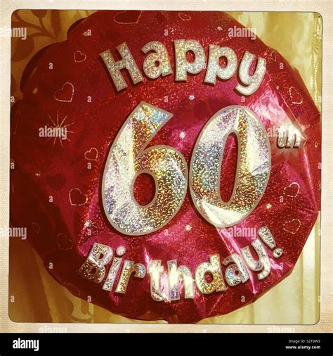 Happy 60th Birthday Ballons Stockfotografie Alamy
