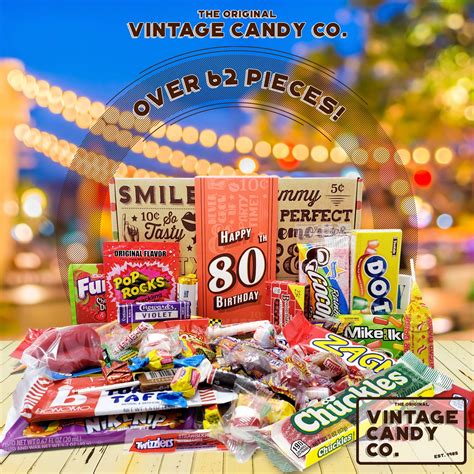 Vintage Candy Co Caja De Regalo Retro Para 80 Cumpleab07dn5qlpc