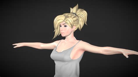 Overwatch Mercy Casual Looks Download Free 3d Model By Chung The Artist [cb8783e] Sketchfab
