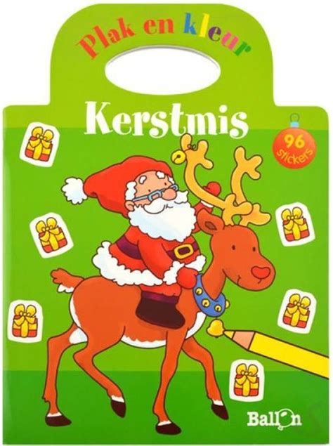 Stickerboek Kerstmis Plak En Kleur Stuks Bol Com