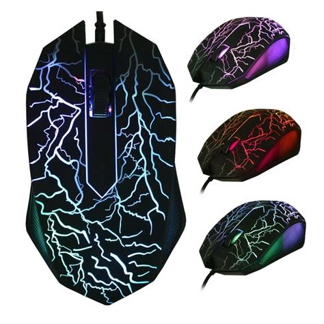 3200dpi Usb Wired Game Mouse 3d Led Optical 3 Buttons Pro Gamer