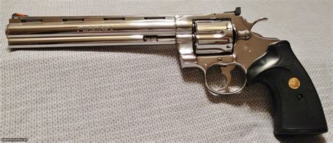 Colt Python 357 Magnum With 8 Inch Bright Stainless Steel Finish With Case