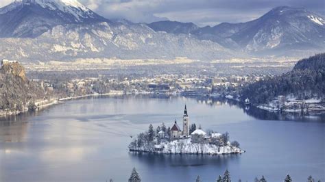 Oft Photographed Lake Bled Slovenia In Winter Wallpaper Nature And