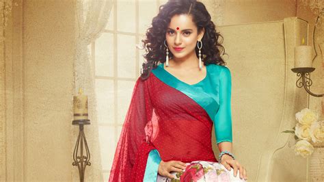 1920x1080 Kangana Ranaut In Saree Laptop Full Hd 1080p Hd 4k Wallpapers