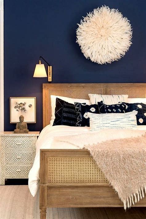 20 Dark Accent Wall Bedroom Navy Blue Ideas You Can Copy Accent Wall