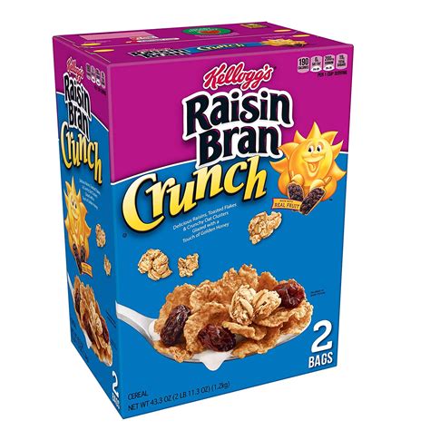 Kelloggs Raisin Bran Crunch Breakfast Cereal Original Good Source