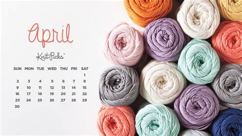 Free Downloadable April Calendar The Knit Picks Staff Knitting Blog