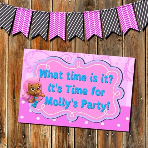 Bubble Guppies Personalized-What time is it by MyPrintableParty