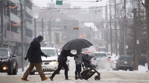Slippery Sloppy Commute After Heavy Snow In Toronto Overnight