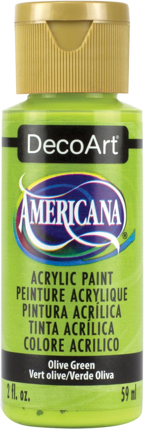 Americana Acrylic Paint 2oz Olive Green Opaque Set Of 6 Ebay
