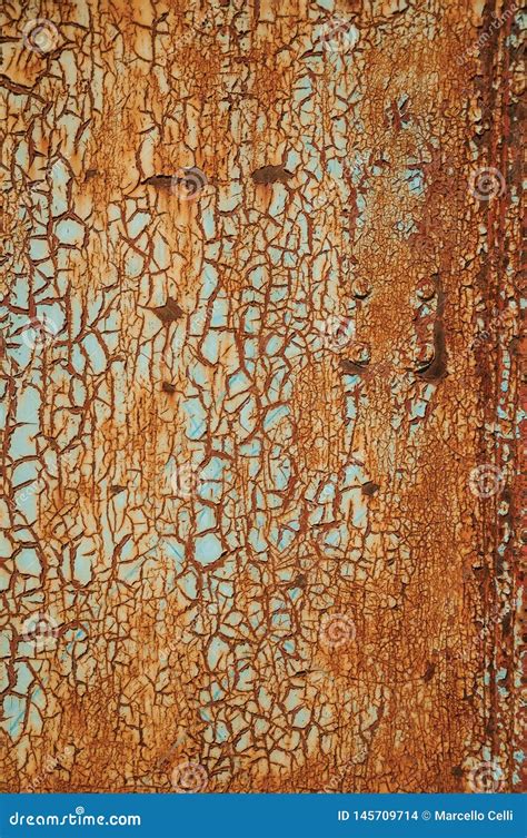 Rusted Metal With Cracks And Peeling Paint Stock Photo Image Of Plate