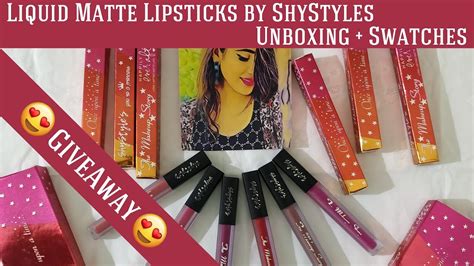 Shystyles The Makeup Story Liquid Lipsticks Unboxingswatchesgiveaway
