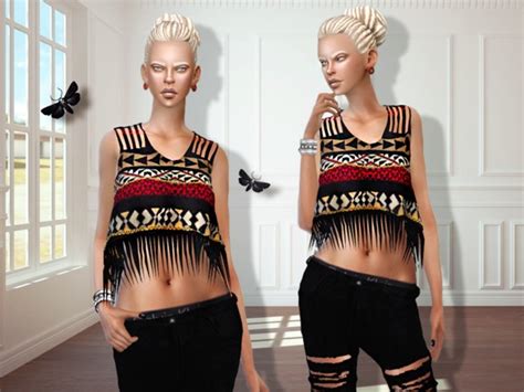 Mfs Tribal Top By Missfortune At Tsr Sims 4 Updates
