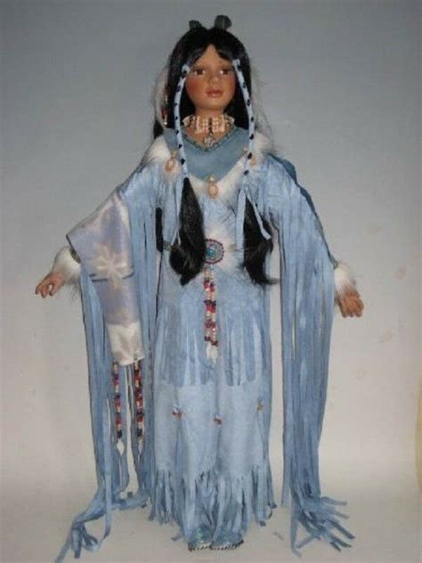 native american doll indian women porcelain standing collectibles lady ornament in 2020 indian