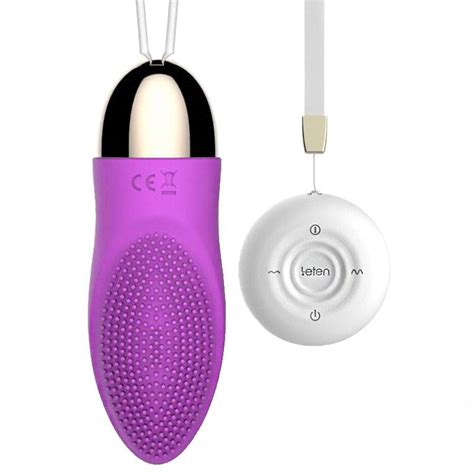 Hk Leten Feather Brush Design Invisible Series Wireless Remote Vibrating Egg Chargeable Purple