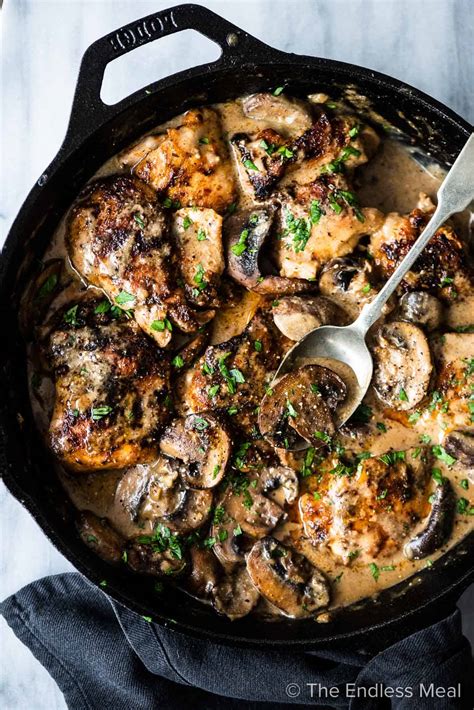 Creamy Chicken Mushroom Recipe Easy Healthy The Endless Meal